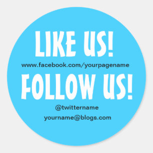Comme nous suivez-nous autocollant social fait sur