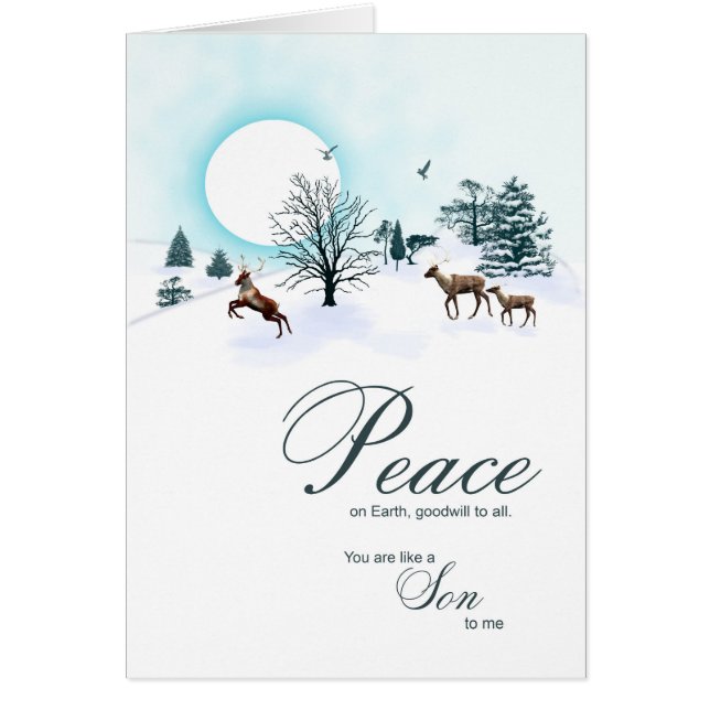 Comme un fils pour moi, scène de Noël avec rennes (Devant)