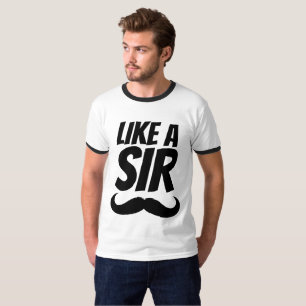 COMME UN SIR, T-shirts amusants pour Moustache pou