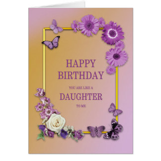 Comme une fille Fleurs d'anniversaire et papillons