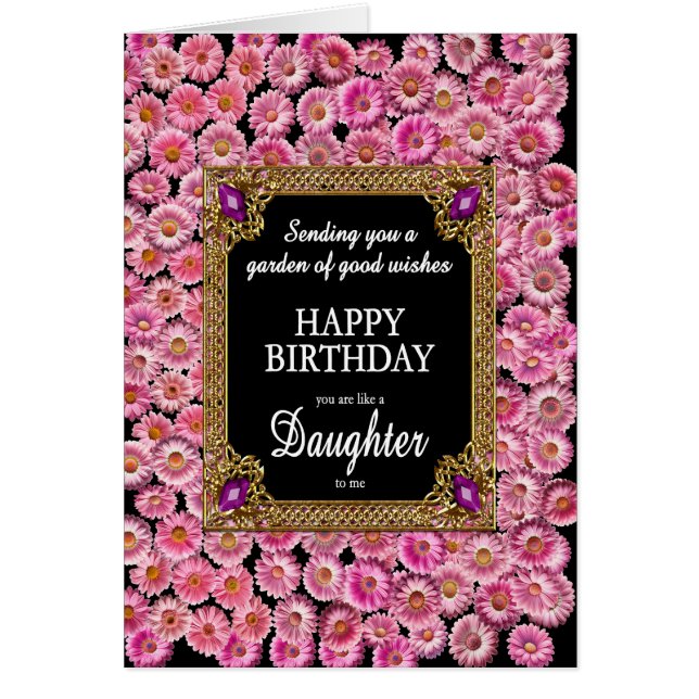 Comme une fille pour moi Anniversaire Rose Daisées (Devant)