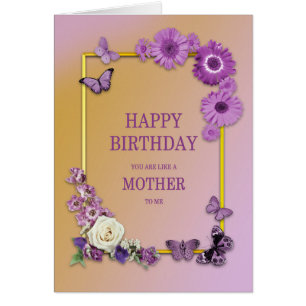 Comme une mère Fleurs d'anniversaire et papillons