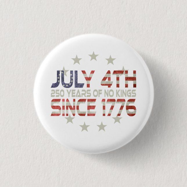 Commemorate Our Nations 250th July 4th Button (Vorderseite)