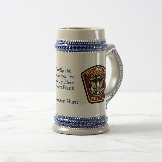 Commemorative Name Date Keepsake Stein Mug Bierglas (VorderseiteRechts)