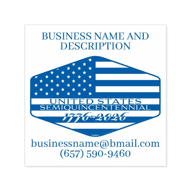 Commémorative USA 250th Anniversary Business Permastempel (Design)