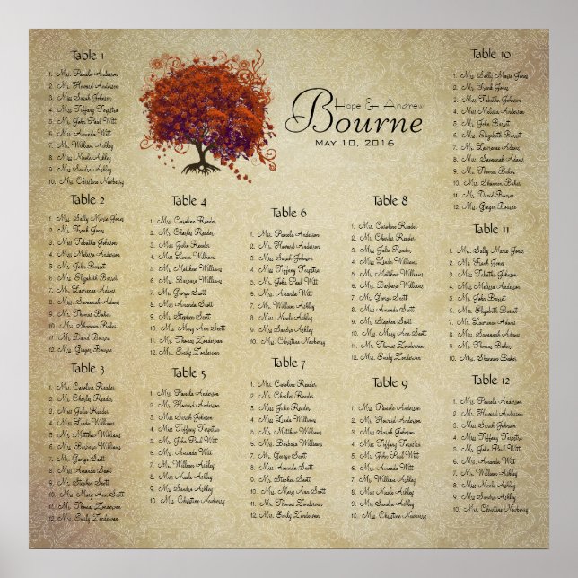 Commence à 13,20 $ Tableau de siège 12 Tableaux (Devant)