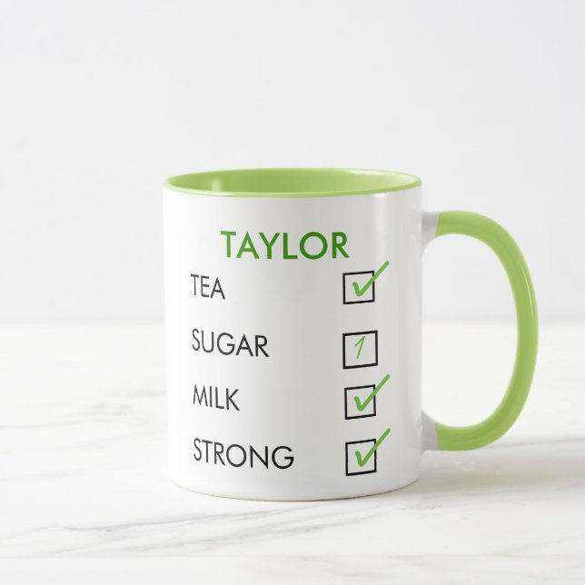 Comment aimez-vous votre tasse à cocher personnali (Droite)