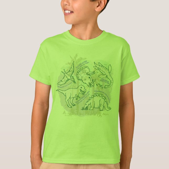 Comment dis-tu t-shirt garçon Dinosaures ? (Devant)