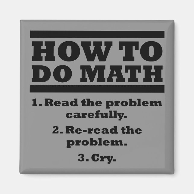 Comment Faire Des Maths Magnet Frigo Drôle Réfrigé (Devant)