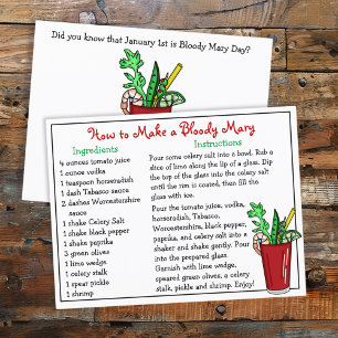 Comment faire une carte de recettes Bloody Mary