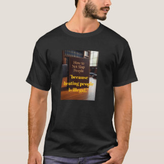 Comment ne pas gifler les gens - Drôle T-shirt lég