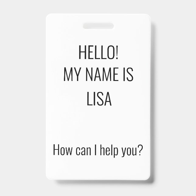 Comment puis-je aider ? Badge (Face)