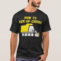 Comment ramasser les poussins T-shirt Mens mignon