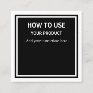 Comment utiliser les cartes d'instructions noires