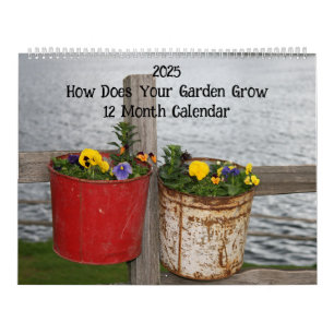 Comment votre jardin croît-il Calendrier 12 mois