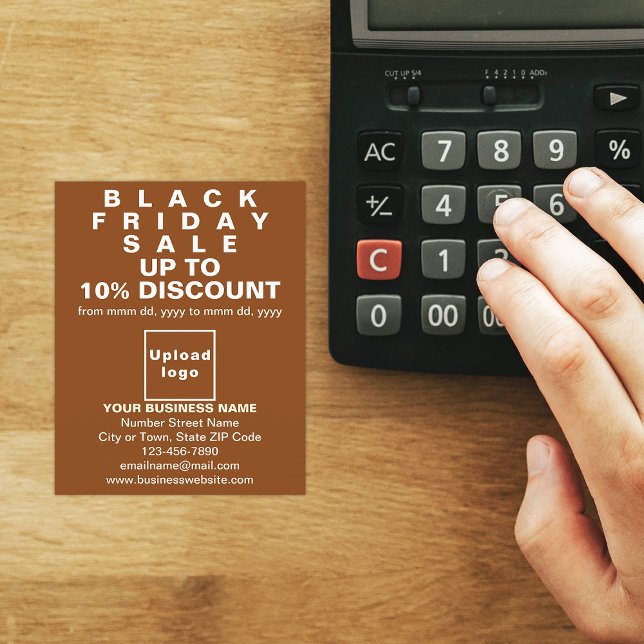 Commerce Black Vendredi Vente sur prospectus Brown (Black Friday Sale on brown flyer)