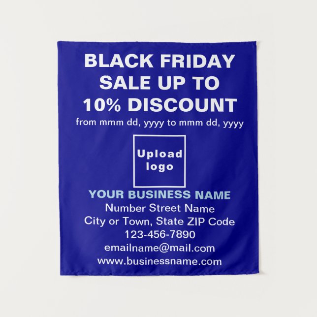 Commerce Black Vendredi Vente sur Tapisserie bleue (Devant)