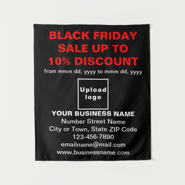 Commerce Black Vendredi Vente sur Tapisserie noire (Devant)
