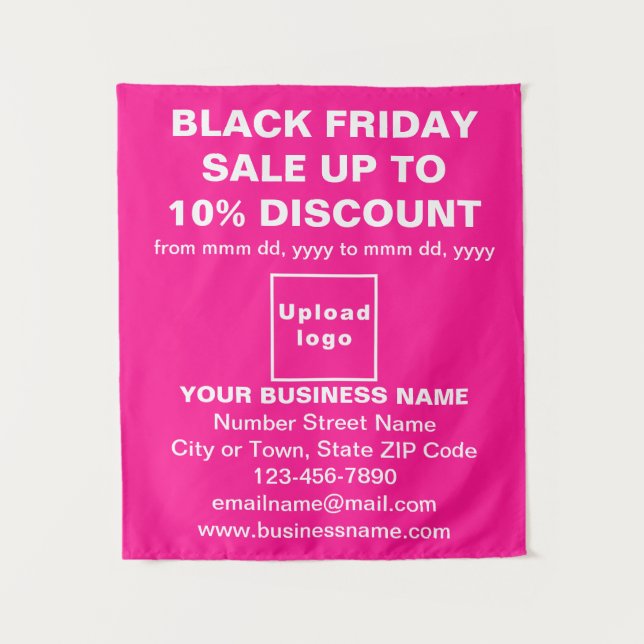 Commerce Black Vendredi Vente sur Tapisserie rose (Devant)