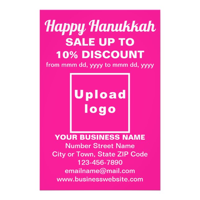 Commerce Hanoukka Vente sur papier photo rose (Devant)