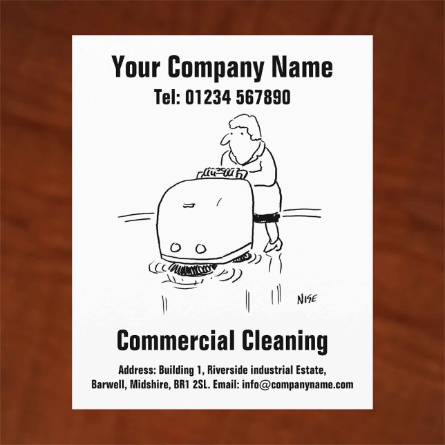 Commercial Cleaning Cartoon Design Flyer (Von Creator hochgeladen)
