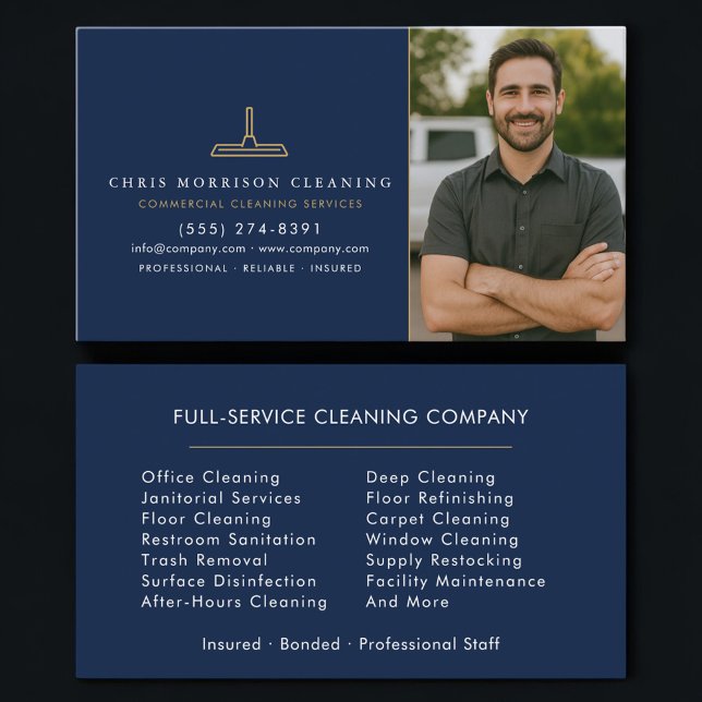 Commercial Janitorial Cleaning Photo Visitenkarte (Von Creator hochgeladen)
