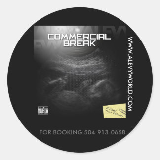 Commercialbreak Cover, WWW.ALEVYWORLD.COM, FOR ... Runder Aufkleber