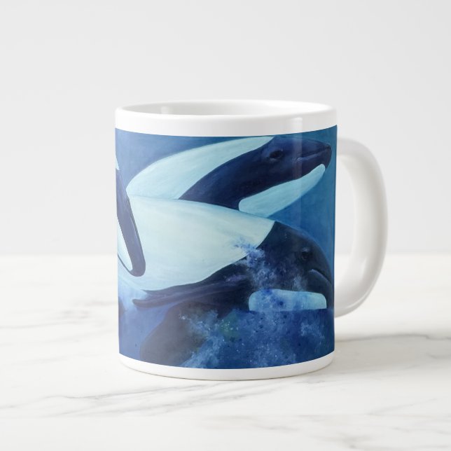 Commerson-Delfine Jumbo-Tasse (Vorderseite Rechts)
