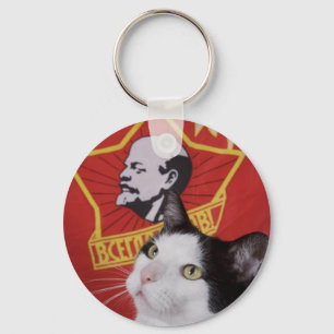 Commie-Katzen-Schlüsselkette Schlüsselanhänger