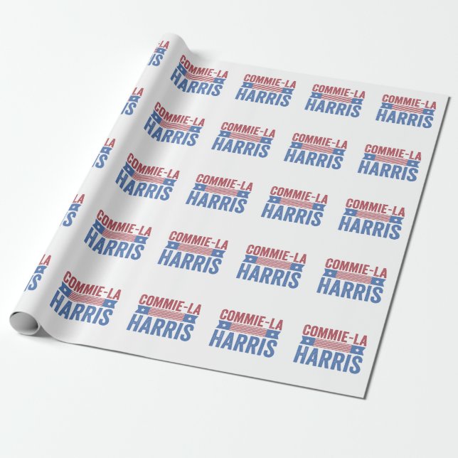 Commie-La Harris 2024 Funny Anti Kamala Harris Geschenkpapier (Ungerollt)