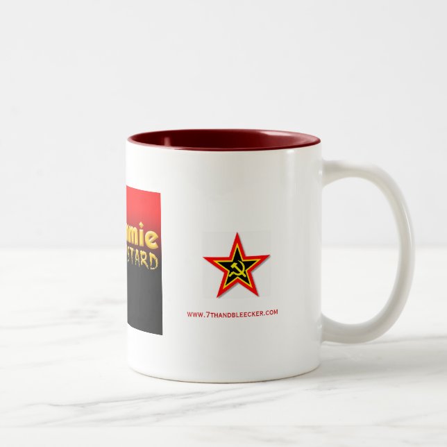 Commiebastard, Commiestern, Commiestern, www.7… Zweifarbige Tasse (Rechts)