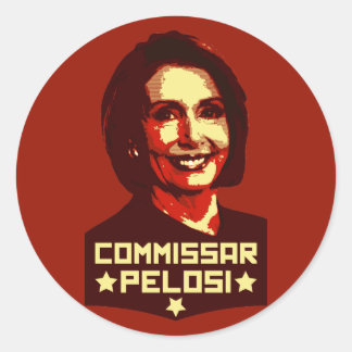 Commissar Pelosi Runder Aufkleber