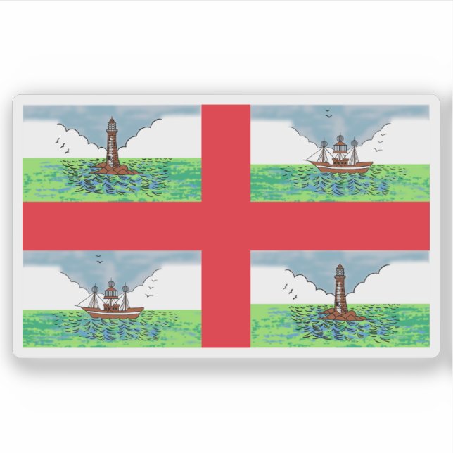 Commissioners of Irish Lights flag,Ireland,pre1970 Aufkleber (Vorderseite)