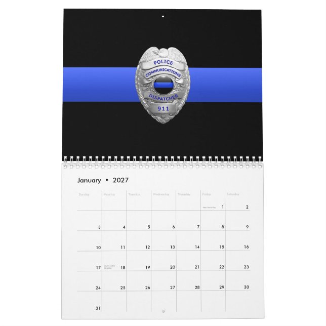 Commo 911 Dispatch Thin Blue Line-Kalender Kalender (Jan 2027)