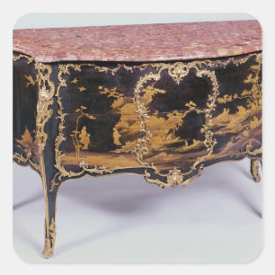 Commode, Französisch, Mitte des 18. Jahrhunderts Quadratischer Aufkleber