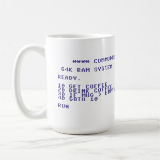 Commodore 64 Trinke Kaffee Basic-Programm Kaffeetasse