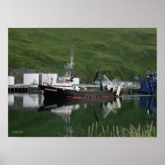 Commodore, Fishing Trawler im niederländischen Haf Poster