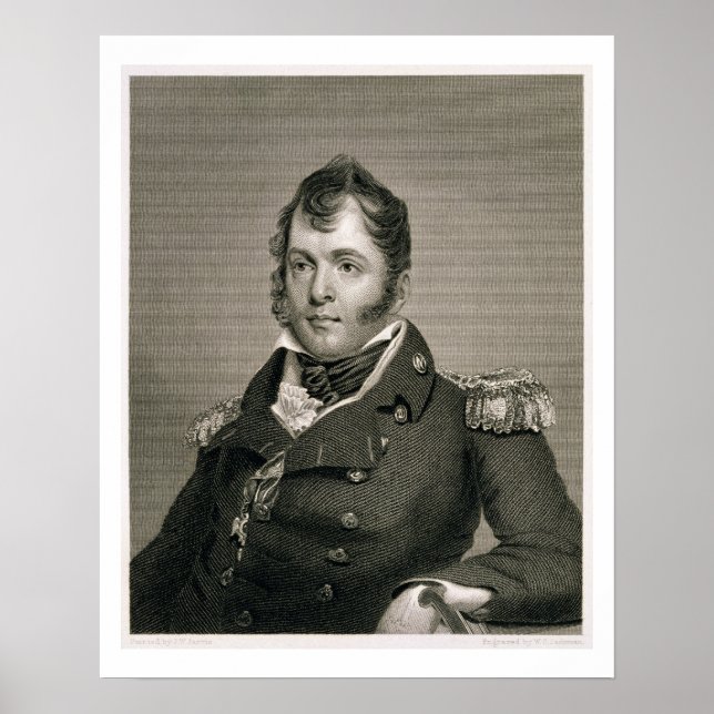 Commodore Oliver Hazard Perry (1785-1819), Gravur Poster (Vorne)