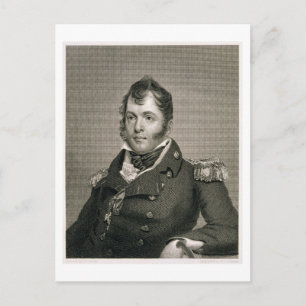 Commodore Oliver Hazard Perry (1785-1819), Gravur Postkarte