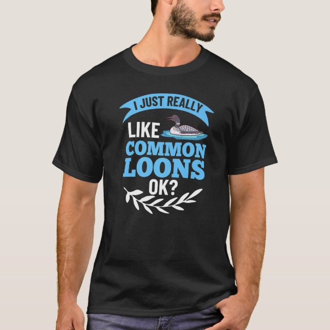 Common Loon Bird Ducks  Cute T-Shirt (Vorderseite)