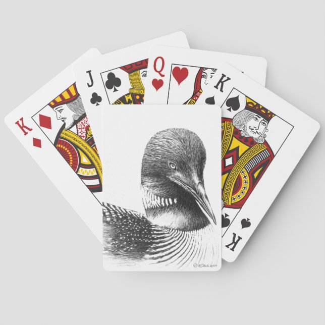 Common Loon Custom Playing Cards Spielkarten (Rückseite)