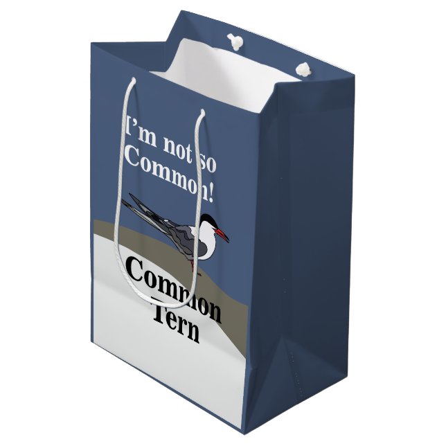 Common Tern Seabird Bird Funny Mittlere Geschenktüte (Vorderseite Schrägansicht)