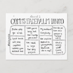 Commons Facepalm Bingo Runde 2 Postkarte