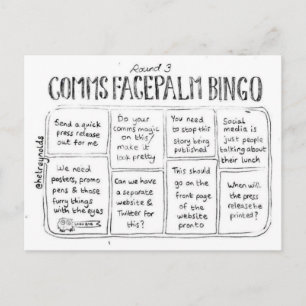 Commons Facepalm Bingo Runde 3 Postkarte