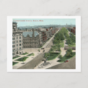 Commonwealth Ave., Boston Vintage Postkarte