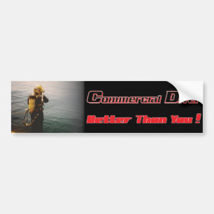 Commrecial Taucher splashin unten Autoaufkleber