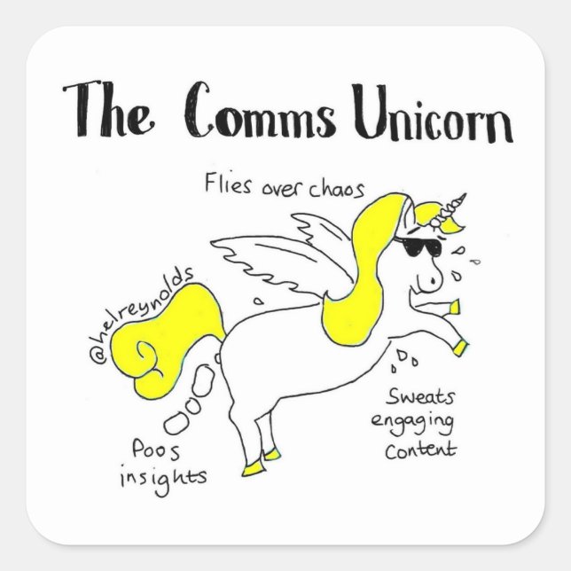 Comms autocollant Unicorn (Devant)