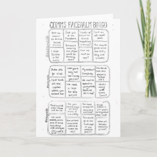 Comms Facepalm Bingo-Gruß-Karte Karte