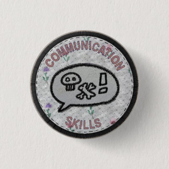 Communication skills resume  boy scout patch button (Vorderseite)