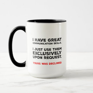 Communication Skills - Sarcastic Introvert Design Tasse